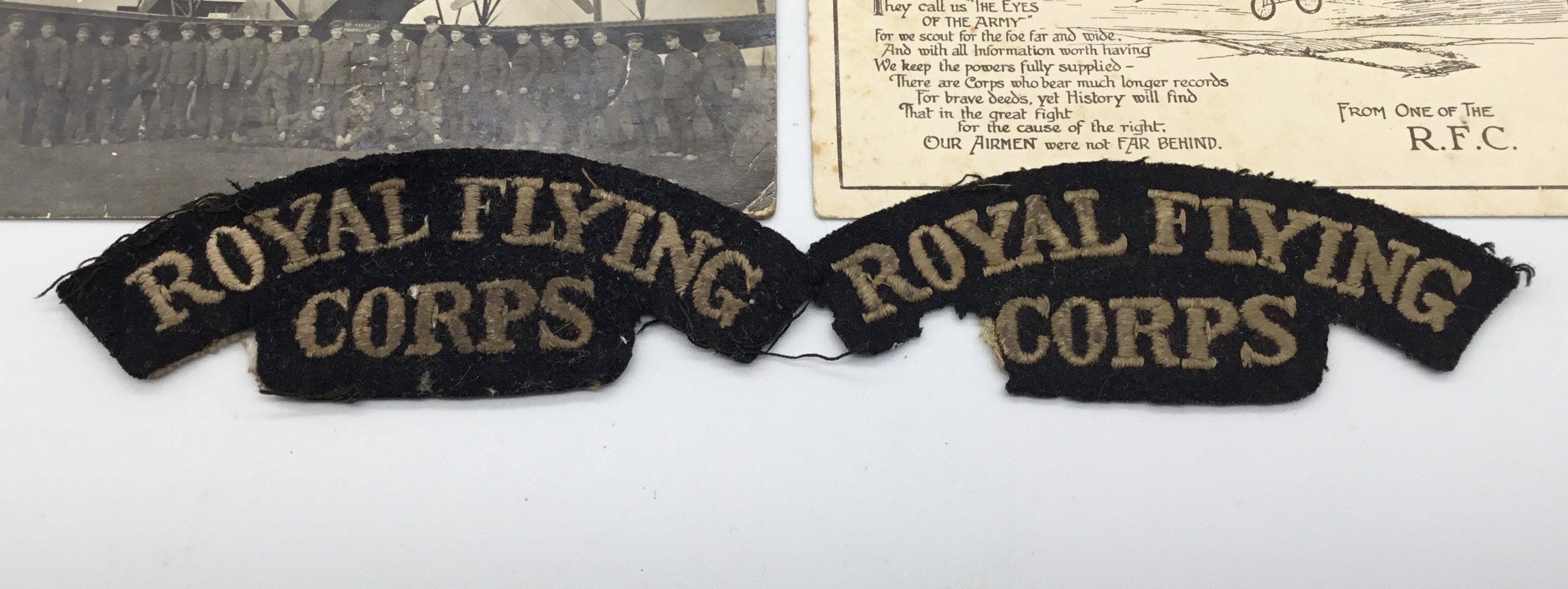A rare WW1 era RFC / RAF other rank’s khaki peaked cap, including the seldom seen first pattern - Image 11 of 18