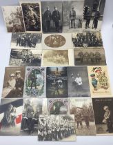 A good selection of WW1 German military postcards. To include: group shots and individual
