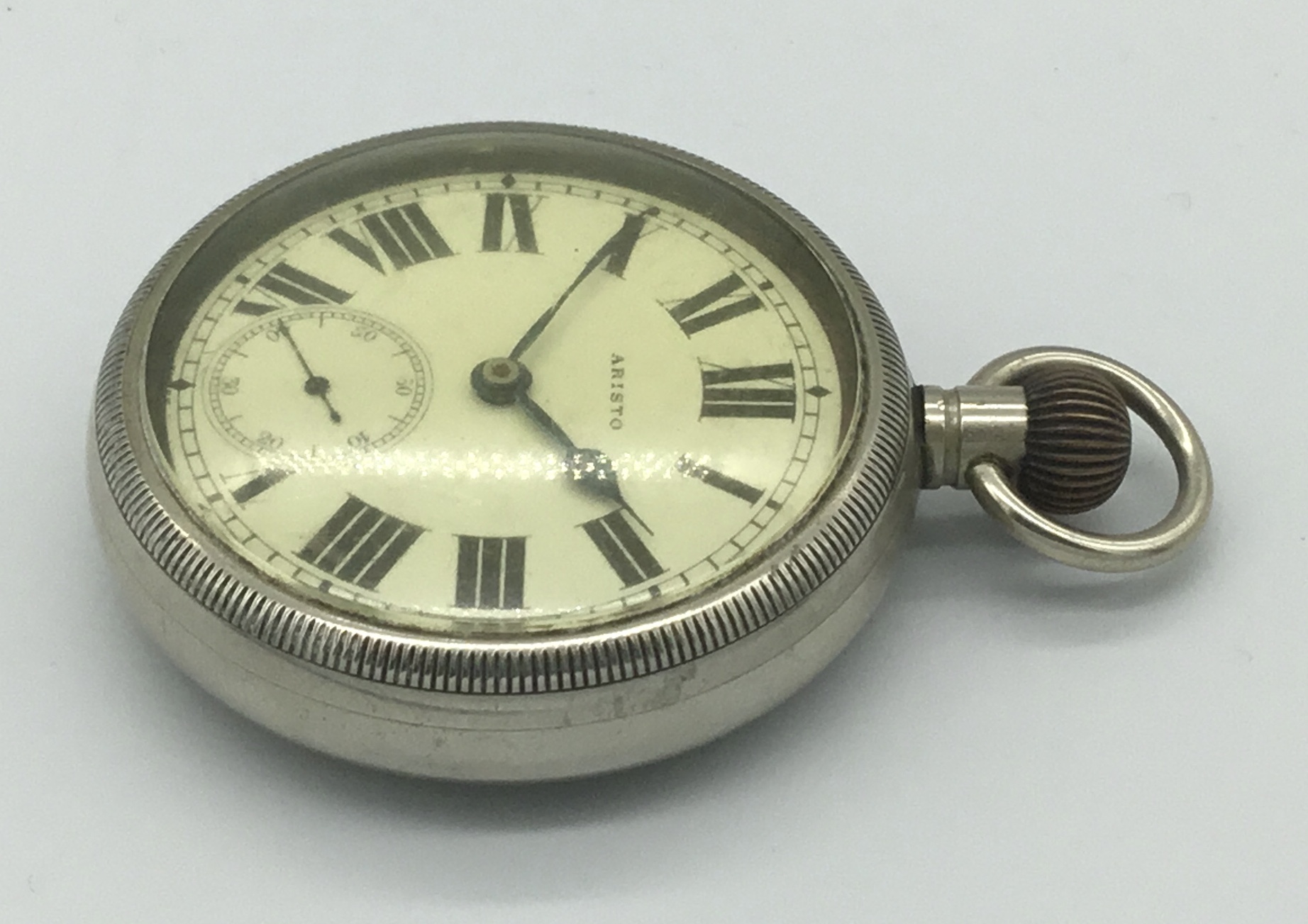 A WW2 era Aristo Admiralty pocket watch (possibly for submarine use), with 15 jewel Swiss - Image 3 of 5