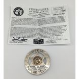 A scarce limited edition, United States silvered police badge for the Poplar Police, Montana.