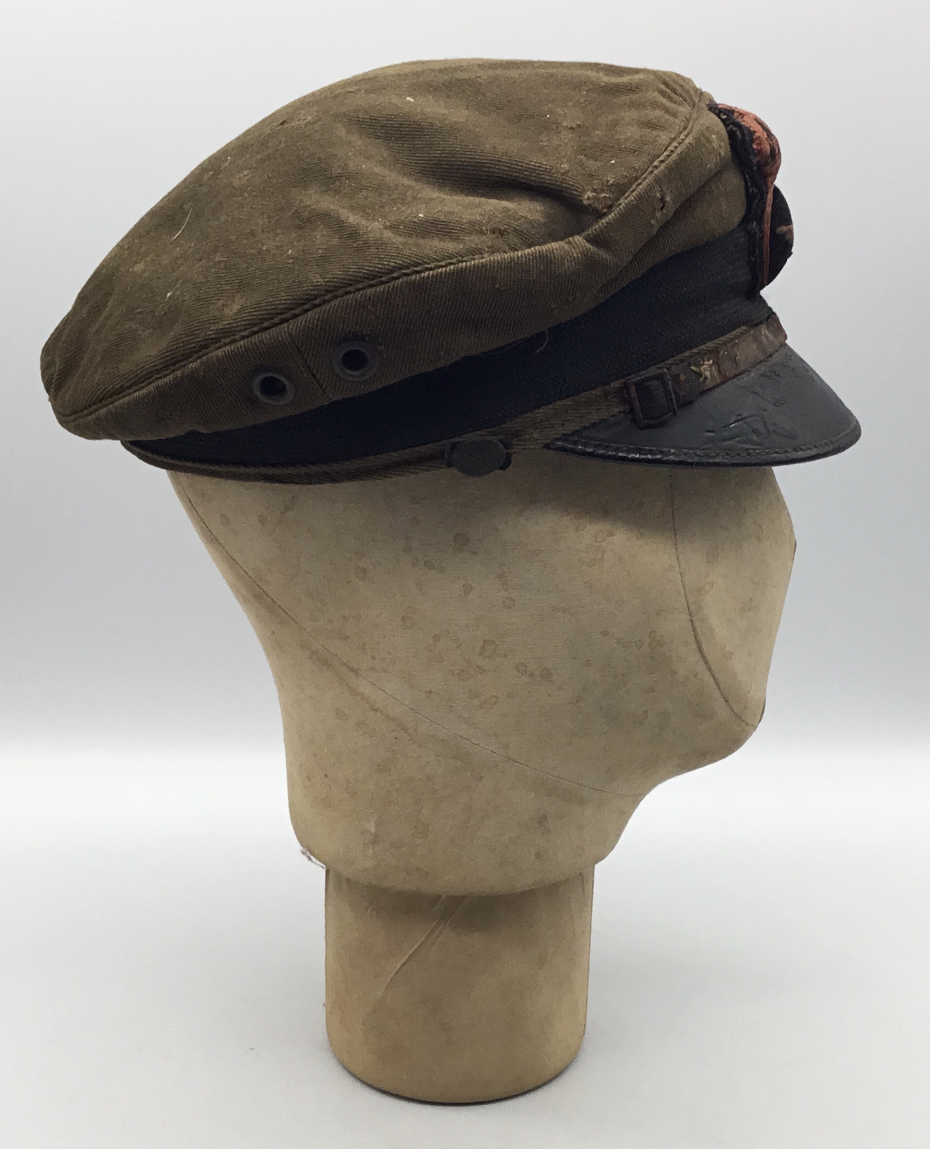 A rare WW1 era RFC / RAF other rank’s khaki peaked cap, including the seldom seen first pattern - Bild 6 aus 18