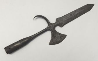 A late 18th / early 19th century Halbeard Tomahawk head, likely North American in origin. Forged one