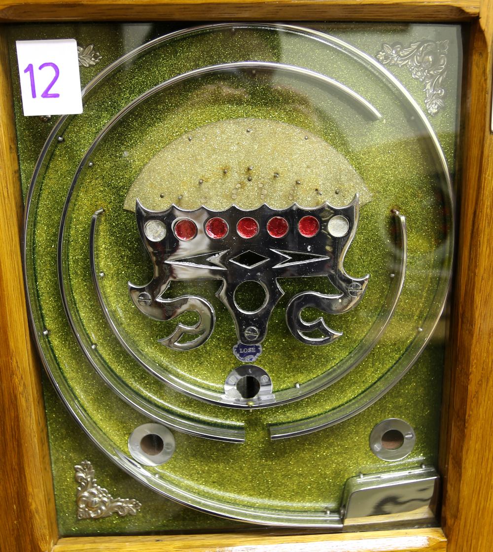 Art Deco Style Allwin. Flick-ball wall machine, working on old penny operation in Art Deco style - Image 3 of 6