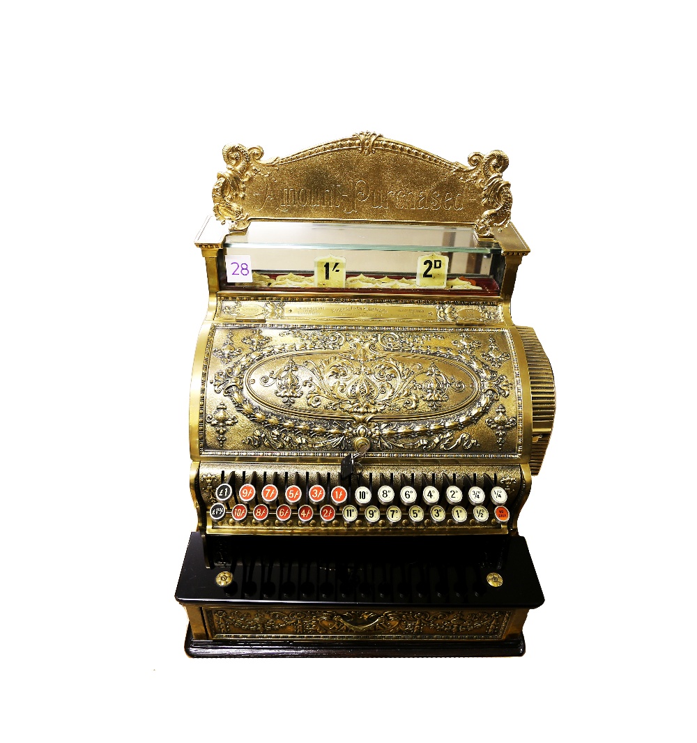 National Cash Register Company, Dayton, Ohio, USA. Factory Number 542164. Size 36 1/4. Made for