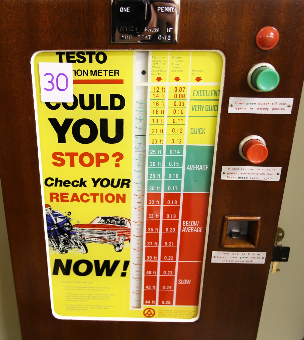 Testo Reaction Meter 1970. This machine was usually found in public houses in the 1970s. The purpose - Image 3 of 6