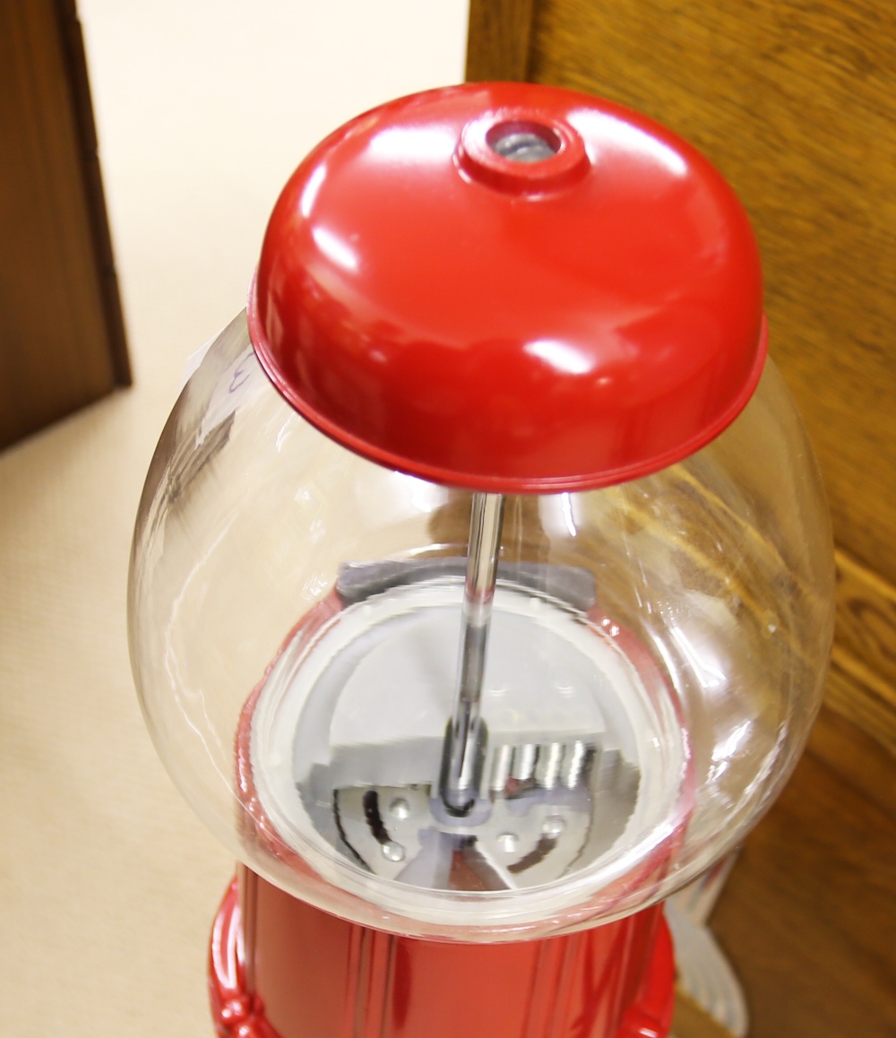 A 20th century, Gum Ball Vending Machine upon stand, reproduction, operating on One Pence use. - Image 5 of 6