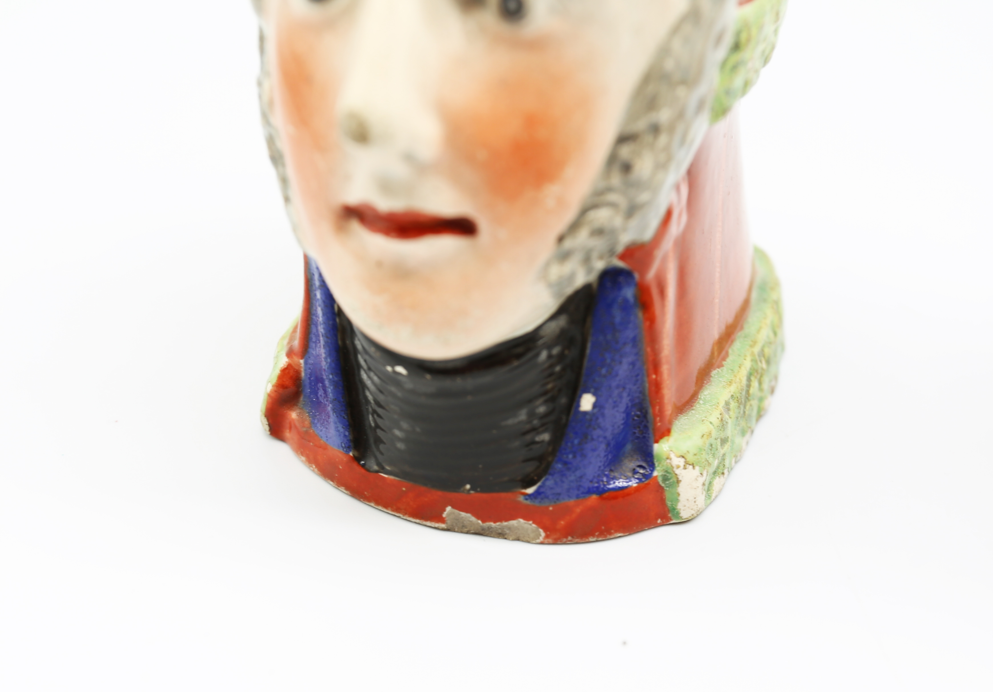Two Staffordshire pottery furniture rests with the face of The Duke of Wellington  Circa 1820. - Image 7 of 18