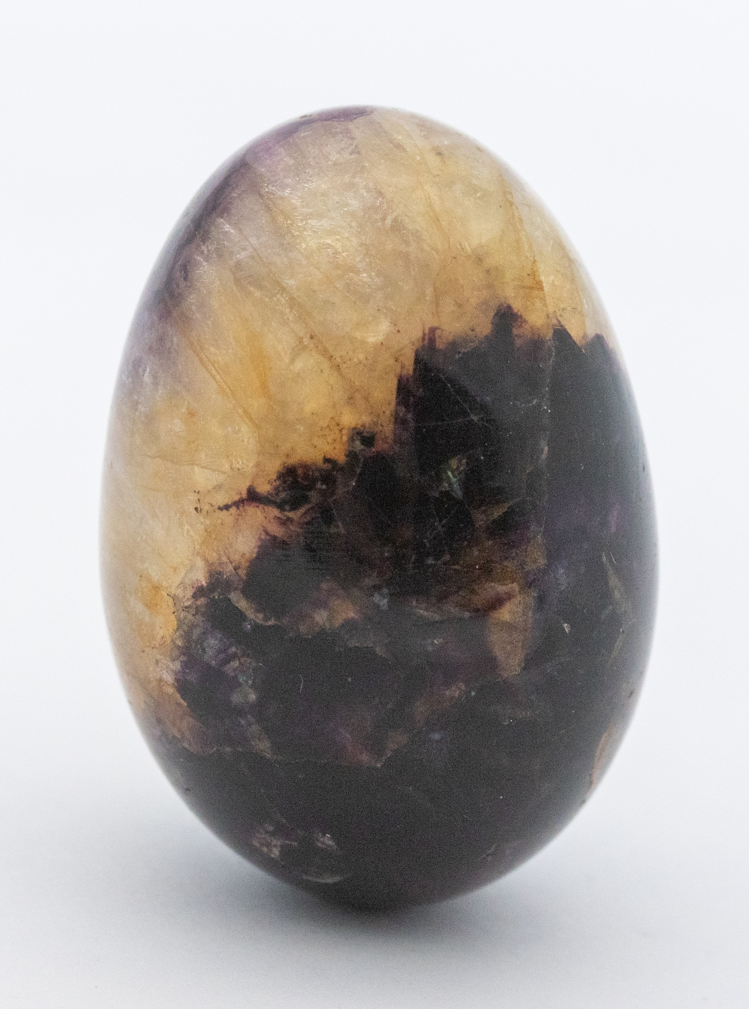 A small Blue John  fluorite egg approx 40mm,  Further details: good minor wear only - Image 2 of 2