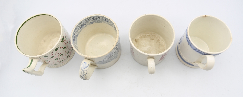 Four small pottery mugs, two blue and white Imperial half pint measures, along with a F is for Fox - Image 6 of 6