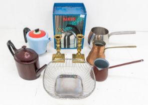 A mixed lot of 20th century Alessi metal wares and others to include; a boxed original stylish