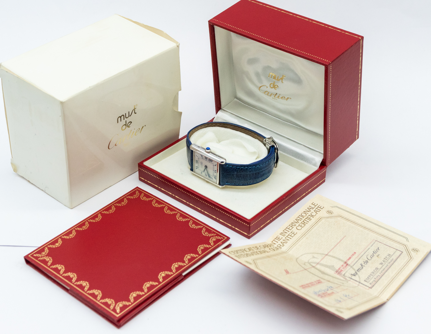 Cartier- a ladies Must de Cartier silver cased tank wristwatch, comprising a signed rectangular with - Image 2 of 4