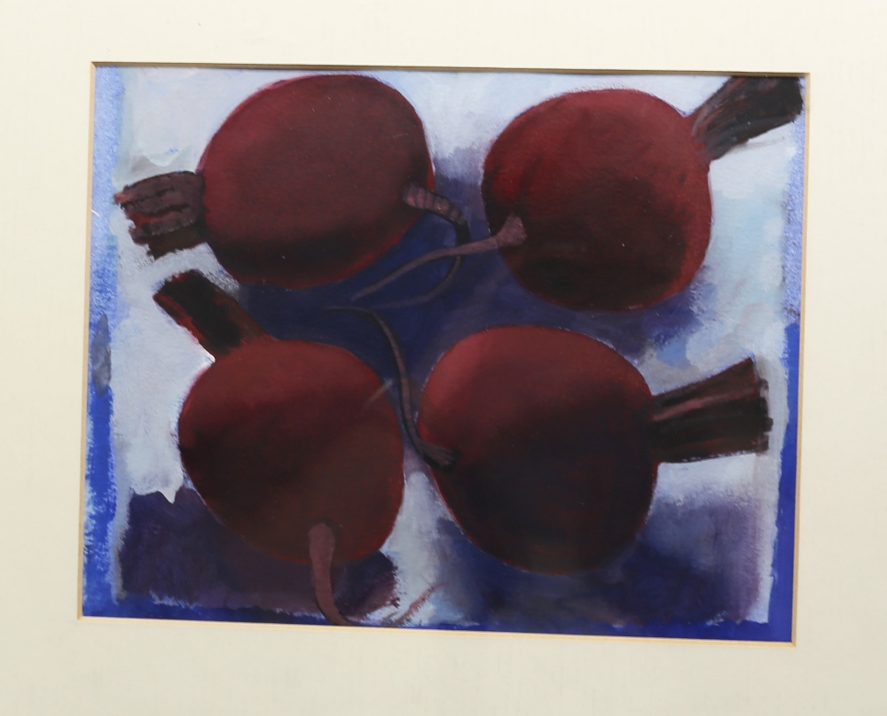 Elaine Nason (Contemporary English b.Suffolk) Four Beetroot III monoprint, 17.5 x 22cm, framed and - Bild 2 aus 3