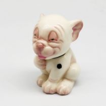 A Royal Worcester porcelain Bonzo Dog figure, depicted in seated posture, with pink stamp, no 2855