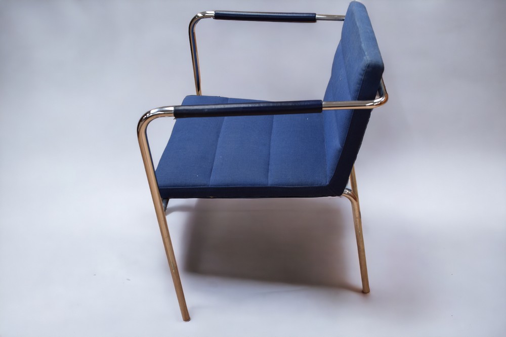 Lammhults minimalist vintage steel tubular chair by Gunilla Allard - Image 2 of 3