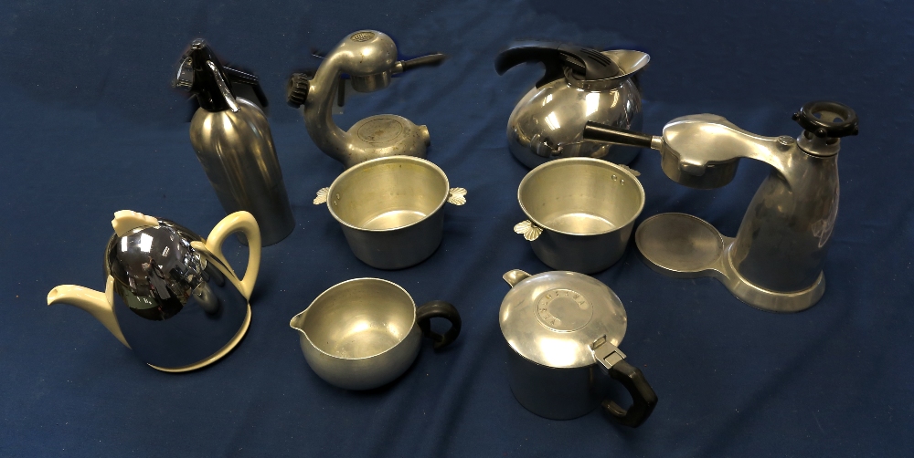 A collection of mixed mid to late 20th century or modern kitchen metalware to include; a stainless