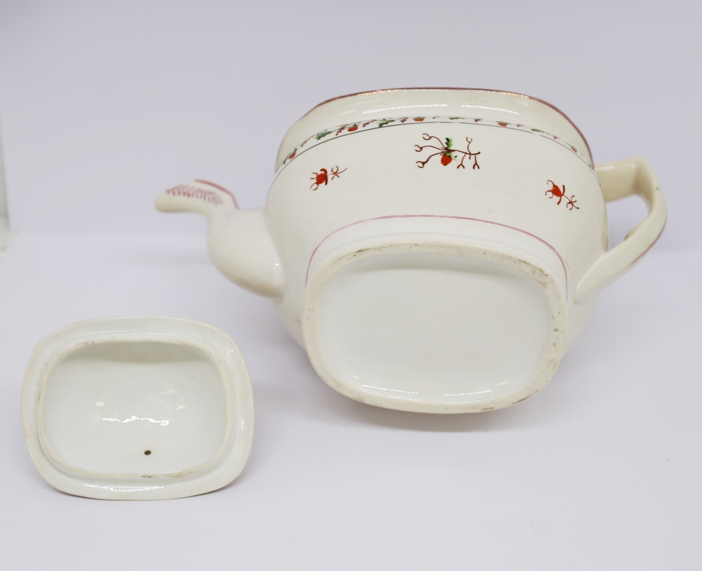 A small collection of 19th century cups, saucers and teapot. Various patterns and borders, all - Image 11 of 11