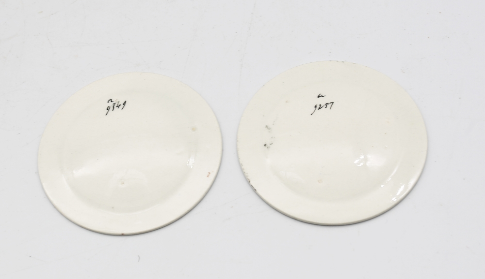 Two late 19th/early 20th century marbled creamware beakers, three similar marbled creamware napkin - Image 3 of 6