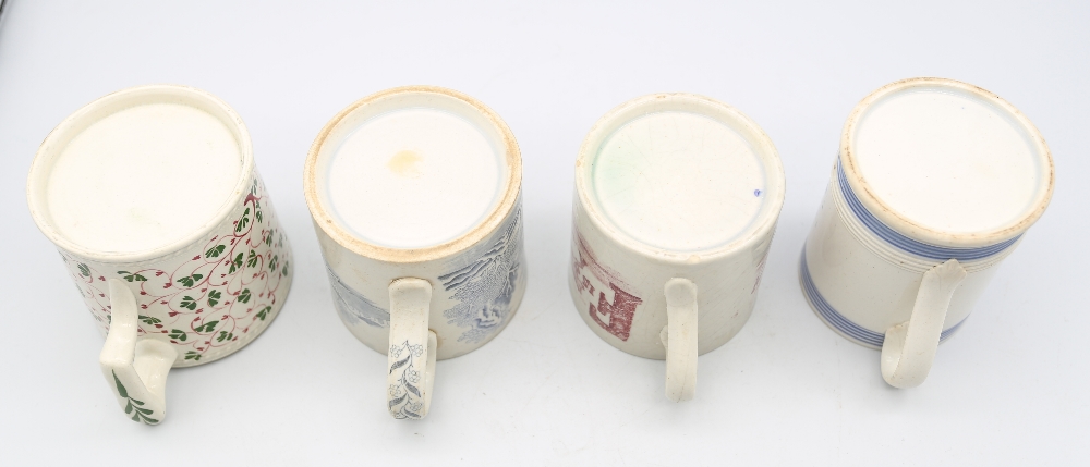 Four small pottery mugs, two blue and white Imperial half pint measures, along with a F is for Fox - Image 5 of 6