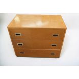 A pair of late 20th century three-drawer chests, 81 x 64 x 45cm