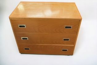 A pair of late 20th century three-drawer chests, 81 x 64 x 45cm