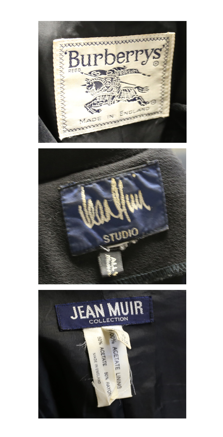 A black all wool Jean Muir studio jacket, 3/4 length, revers neckline, 2 flap pockets, slit sides, 3 - Image 2 of 2