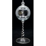 Glass iplusmile radiometer, used for sunlight energy, glass desk top windmill with air twist stem,
