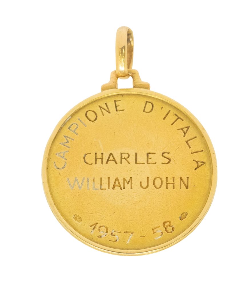 Football: An 18ct hallmarked gold, 1957-58 Italian League Champions medal, awarded to John - Bild 2 aus 2