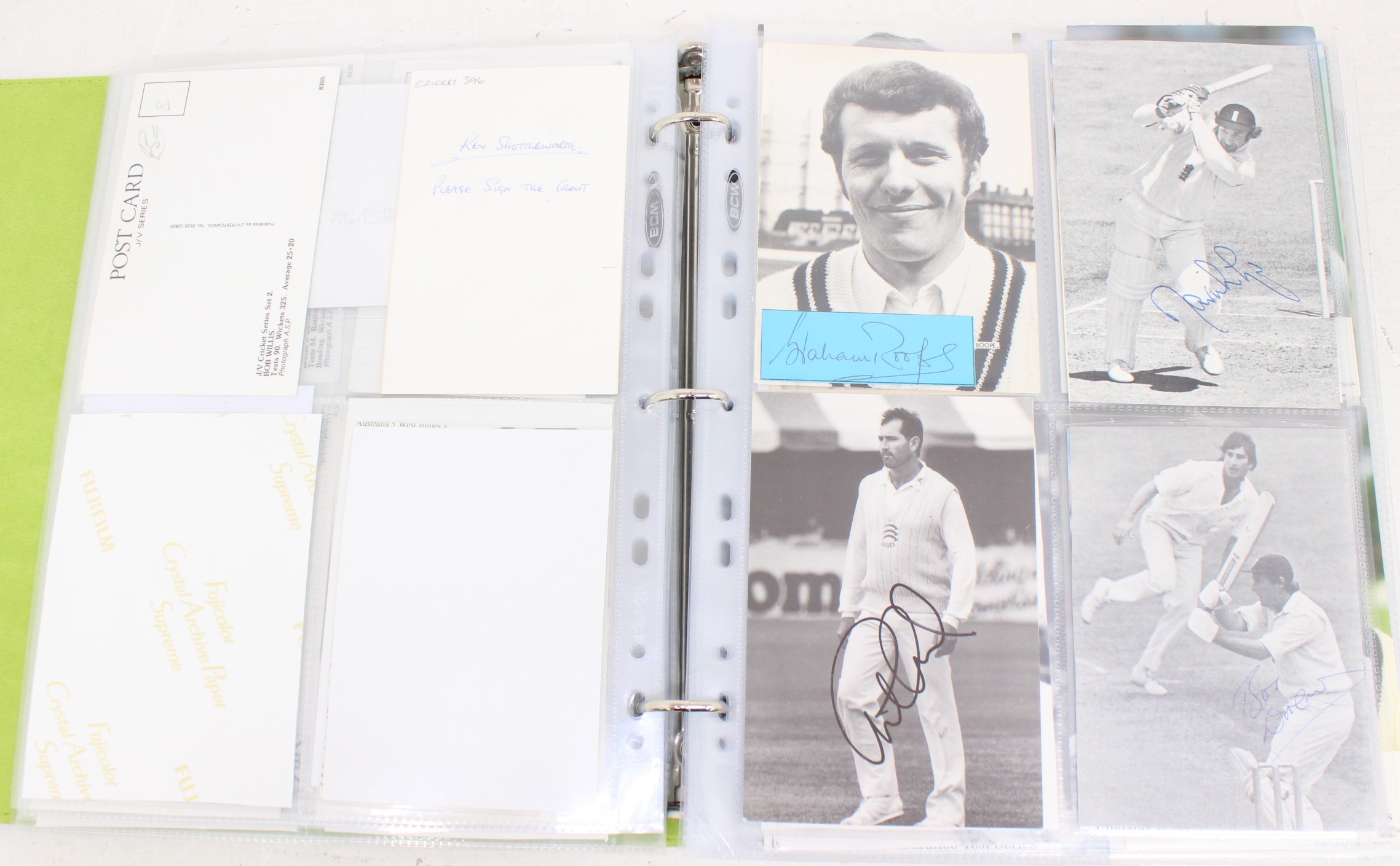 Cricket: One album of assorted cricket autographs, dating from the 1930s to modern day. Over 200 - Image 28 of 65