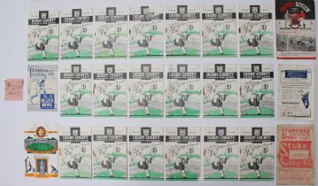 Derby County: A collection of twenty-four 1949-1950 Derby County home and away programmes;