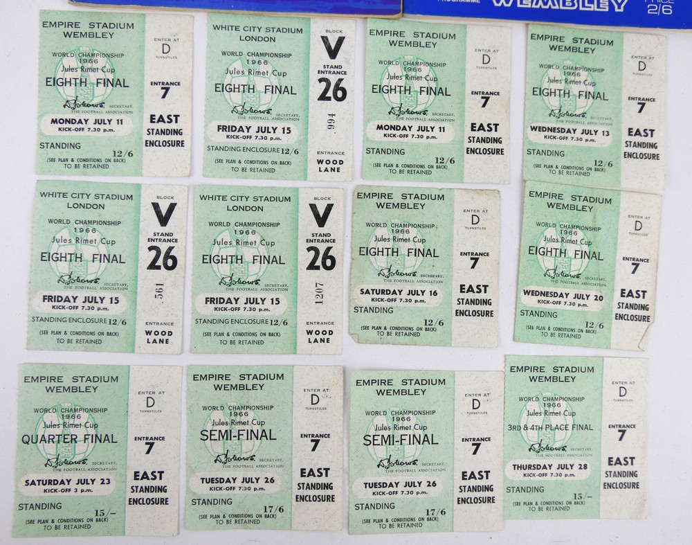 World Cup: A collection of assorted 1966 World Cup tickets, to include at least one ticket for - Image 2 of 5