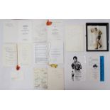 Sporting: A collection of assorted signed menus and other memorabilia to include boxing and other