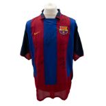 Barcelona: An F.C. Barcelona, match worn football shirt, worn by Gerard Lopez, in the Opening