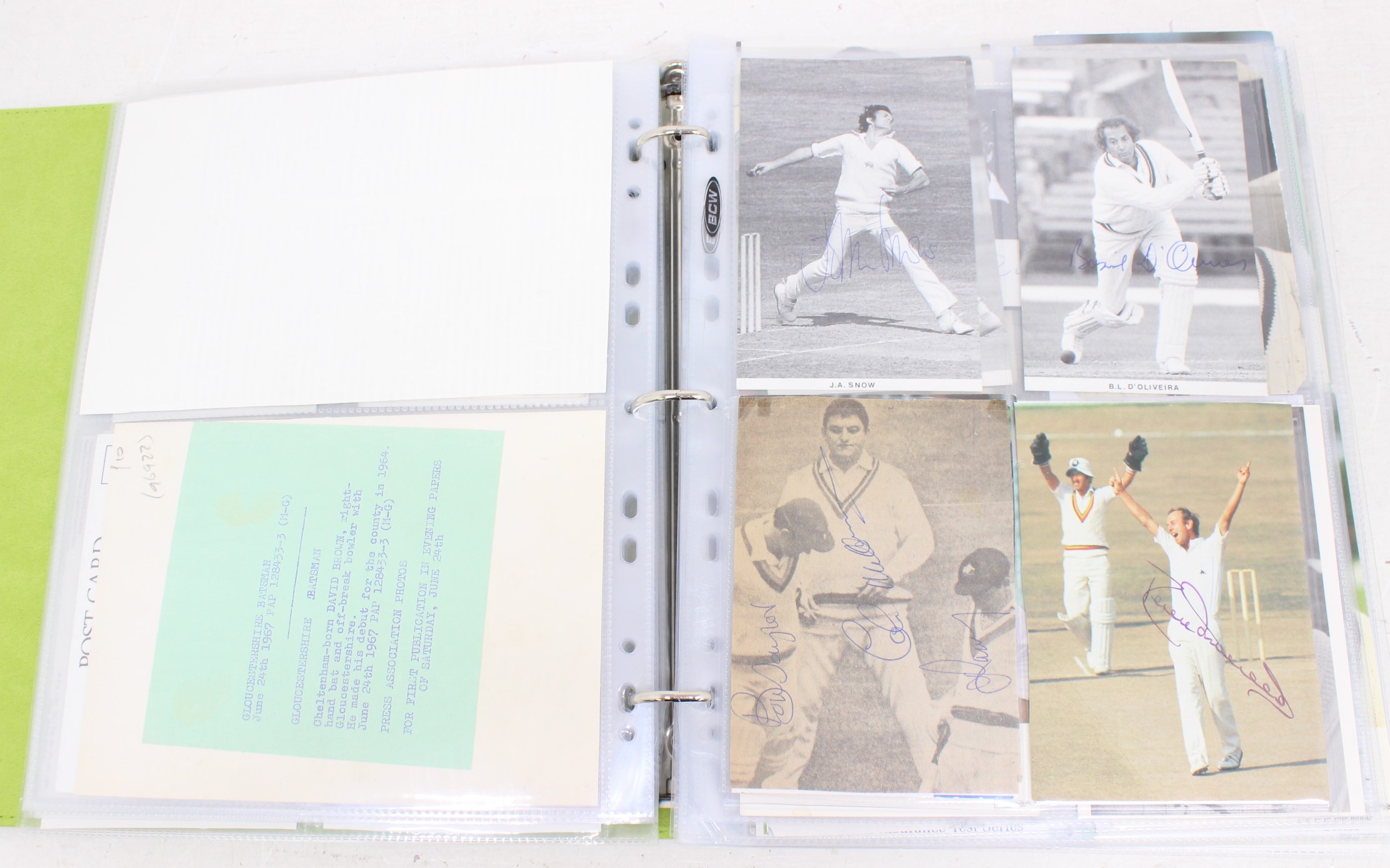 Cricket: One album of assorted cricket autographs, dating from the 1930s to modern day. Over 200 - Image 24 of 65