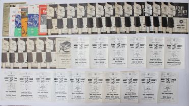 Derby County: A collection of assorted 1960s Derby County home first team and reserve programmes.