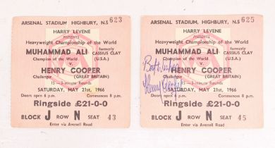 Boxing: A pair of Muhammad Ali v. Henry Cooper, 21st May 1966, Arsenal Stadium, Highbury, Ringside