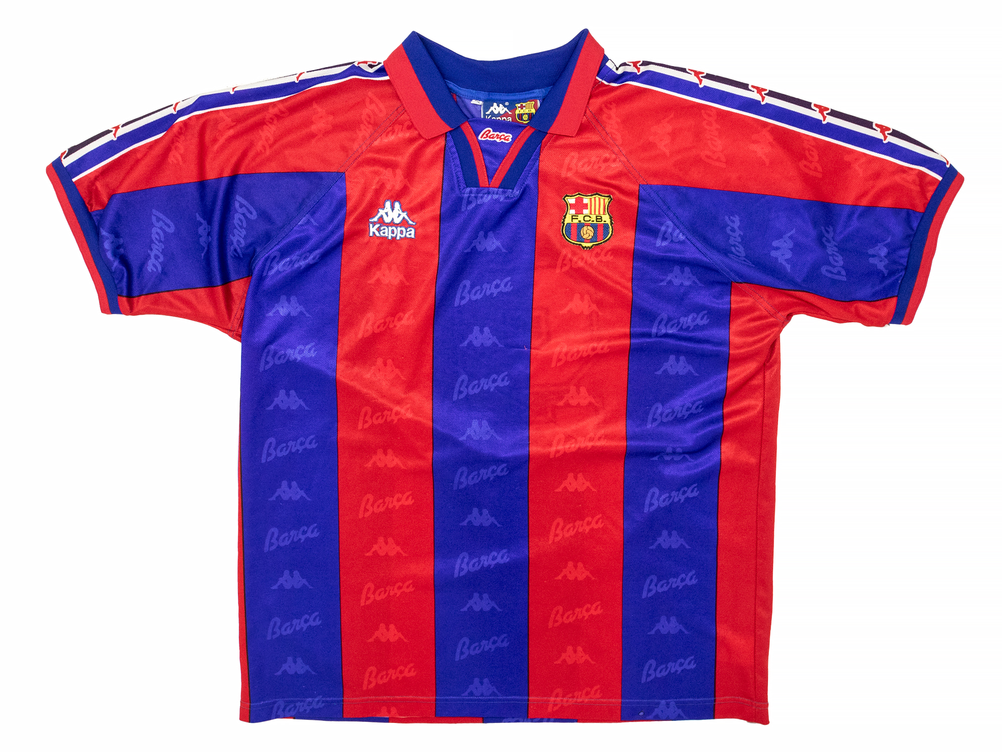 F.C. Barcelona: An F.C. Barcelona, match worn football shirt, worn by Ronaldo in the 1995-1996 - Image 4 of 6
