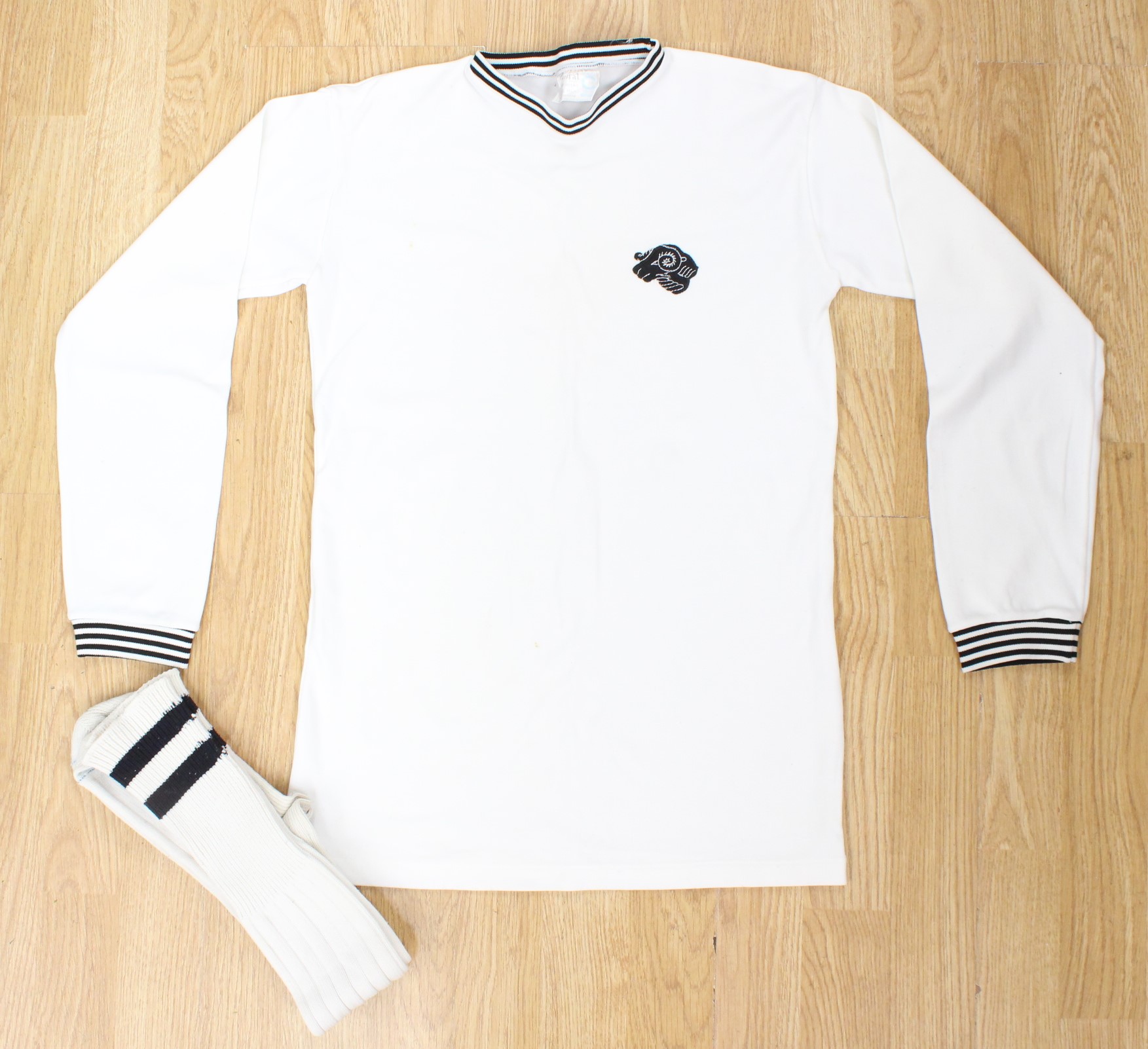 Derby County: An early 1970's Derby County, long-sleeved home football shirt, Admiral Sportswear,