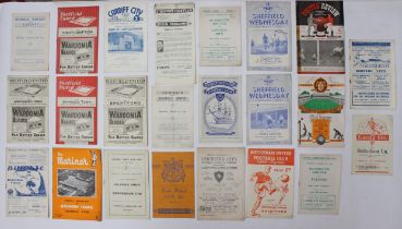 Football: A collection of over twenty football programmes, dated 1952 to include: Sheffield