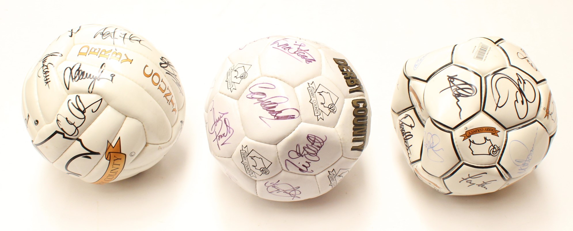Derby County: A collection of three Derby County signed footballs, dating between 1990s and early - Bild 2 aus 2