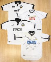 Derby County: A collection of four Derby County home football shirts to comprise: signed 1999-2000