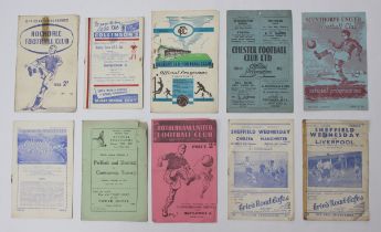 Football: A collection of ten football programmes, dated 1950, to include: Sheffield Wednesday,