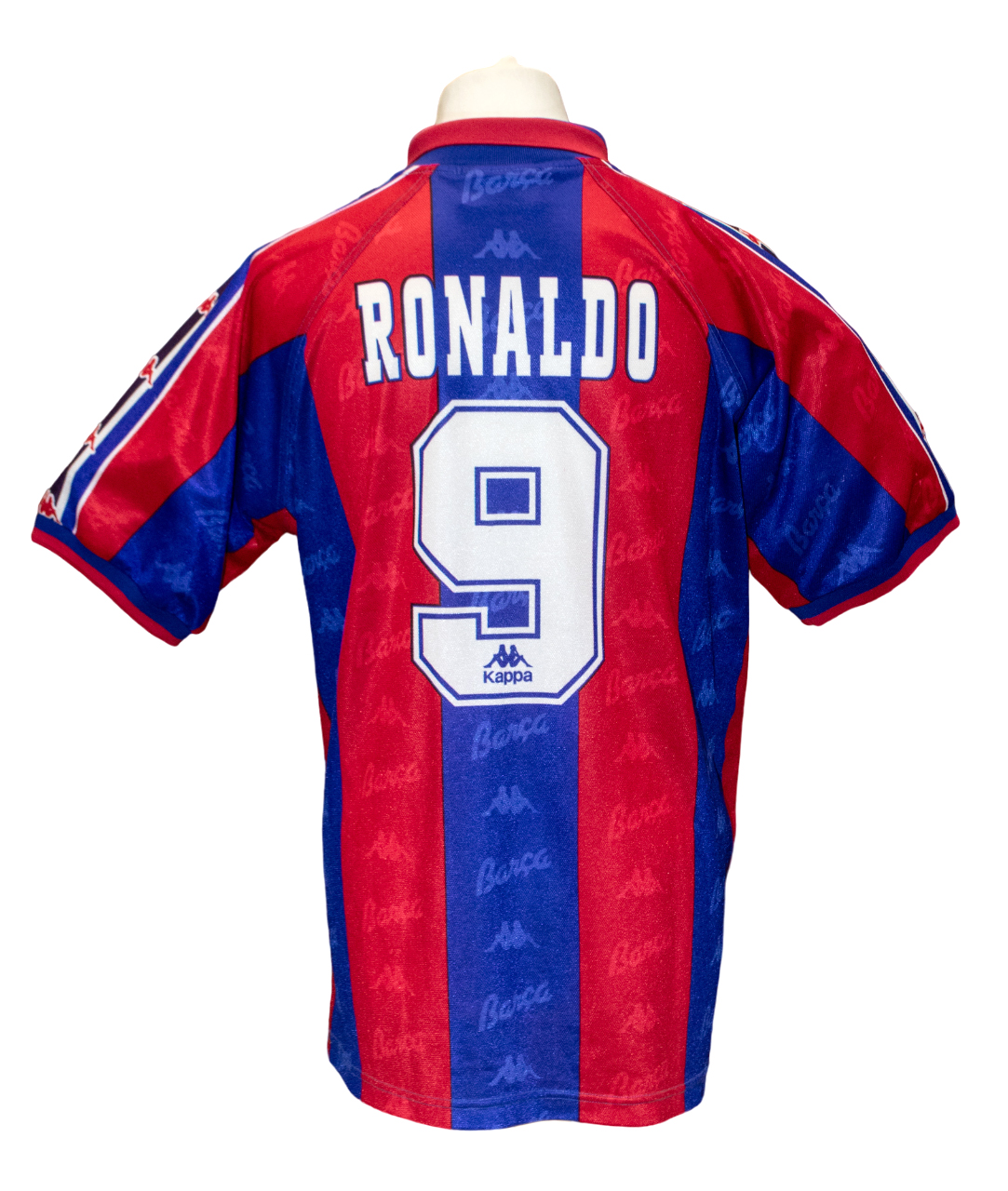 F.C. Barcelona: An F.C. Barcelona, match worn football shirt, worn by Ronaldo in the 1995-1996 - Image 2 of 6