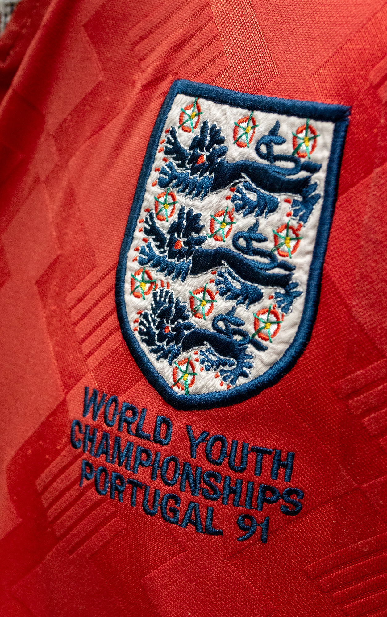 England: An England, World Youth Championships Portugal 1991, possibly match-issued shirt, no number - Image 3 of 4