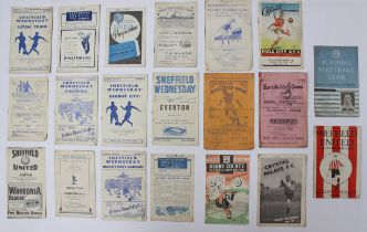 Football: A collection of assorted 1940s football programmes, mostly of Yorkshire interest, to