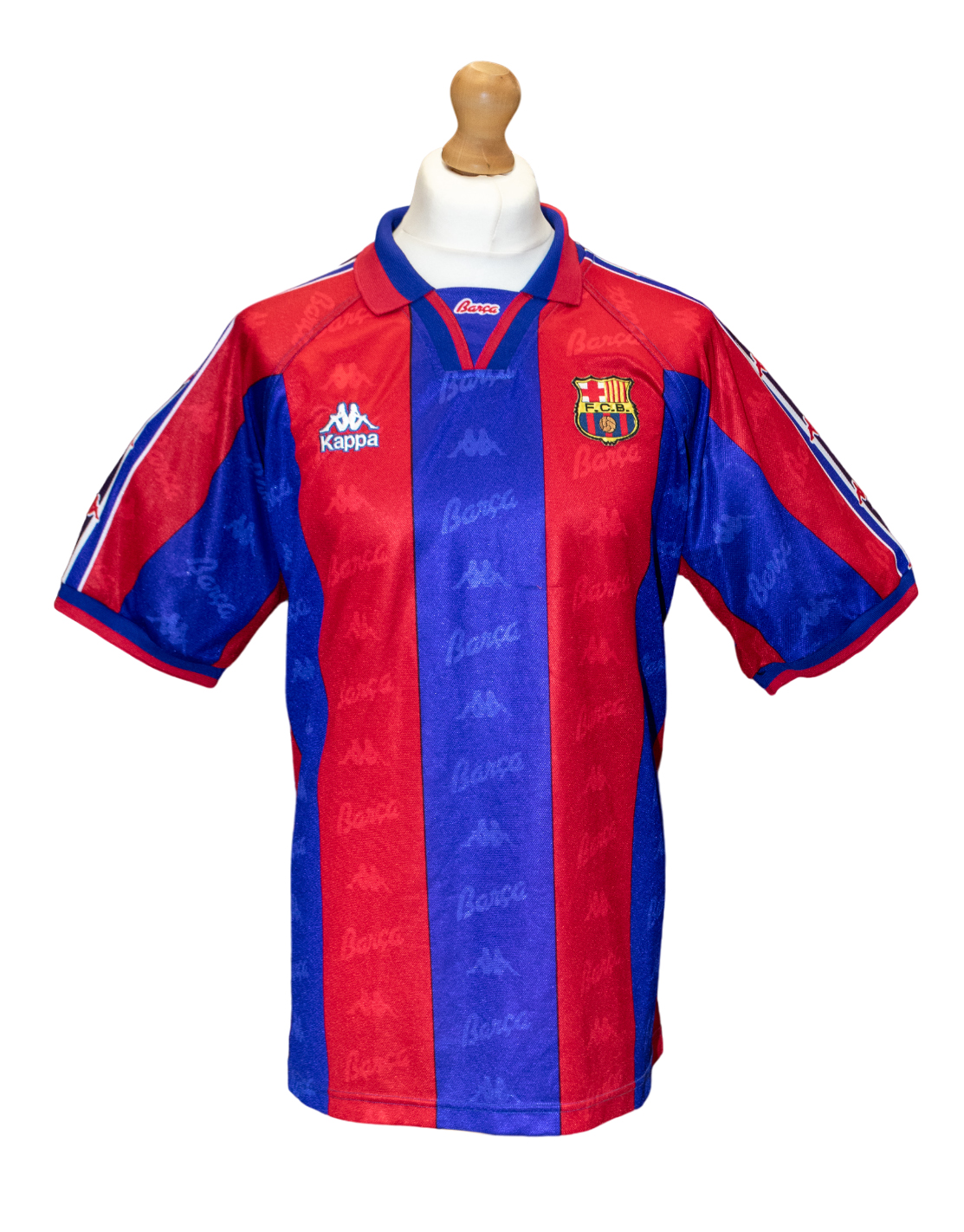 F.C. Barcelona: An F.C. Barcelona, match worn football shirt, worn by Ronaldo in the 1995-1996