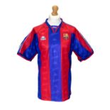 F.C. Barcelona: An F.C. Barcelona, match worn football shirt, worn by Ronaldo in the 1995-1996