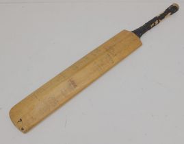 Cricket: A signed Gray-Nicolls Ltd cricket bat. Signed by a selection of 1950s cricketers