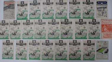 Derby County: A collection of twenty-five 1951-1952 Derby County home and away programmes. Condition