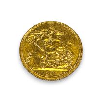 An Elizabeth II 1981 full British Sovereign.