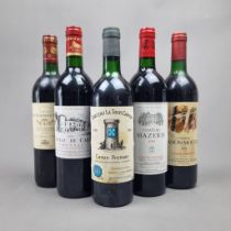 5 Bottles Fronsac to include: Chateau Des Combes – Canon Fronsac – 1996, Chateau Canon Moueix –